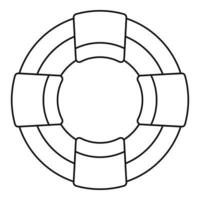 reddingsboei icoon, schets stijl vector