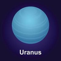 Uranus planeet icoon, isometrische stijl vector
