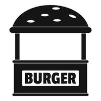 hamburger handel icoon, gemakkelijk stijl. vector