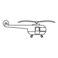 vervoer helikopter icoon, schets stijl vector