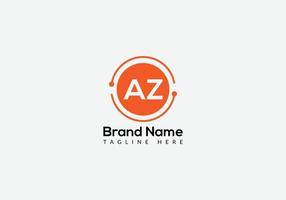 abstract az brief modern eerste lettertekens logo ontwerp vector