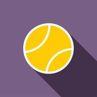 tennis bal icoon, vlak stijl vector