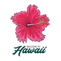 Hawaii tropisch bloem vector illustratie in handgetekend stijl, perfect voor merk Product logo en t overhemd ontwerp