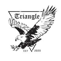 vliegend adelaar vector illustratie in wijnoogst stijl, perfect voor t overhemd ontwerp en fietser club logo ontwerp