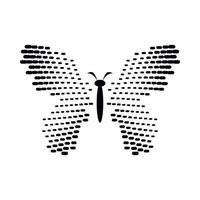 vlinder met punt Vleugels icoon, gemakkelijk stijl vector