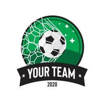 voetbal team logo ontwerp, perfect voor school- team en club logo ontwerp vector