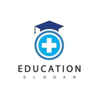 onderwijs logo ontwerp. Gezondheid zorg en medisch logo vector