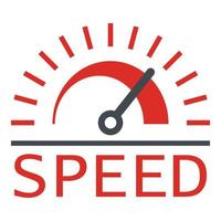 snelheid dashboard logo, vlak stijl vector