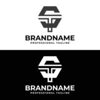 brief st of ts monogram logo, geschikt voor ieder bedrijf met st of ts initialen. vector