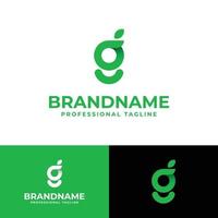brief g natuur logo, geschikt voor ieder bedrijf verwant naar natuur met g voorletter. vector