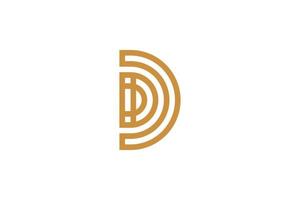 professioneel brief d logo vector