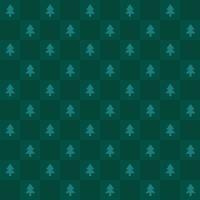 schattig retro wijnoogst Kerstmis schaakbord naadloos patroon vector achtergrond. abstract feestelijk groen herhaling structuur behang met Kerstmis Kerstmis boom icoon silhouet, modern modieus textiel ontwerp