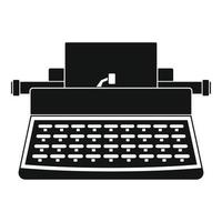 oud schrijfmachine icoon, gemakkelijk stijl vector