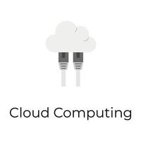 trendy cloudcomputing vector