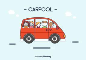 Flat Carpool Vector