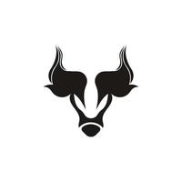 stier hoofd logo vector icon