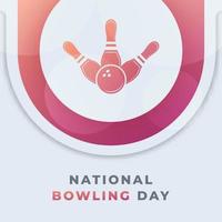 gelukkig nationaal bowling dag augustus viering vector ontwerp illustratie. sjabloon voor achtergrond, poster, banier, reclame, groet kaart of afdrukken ontwerp element