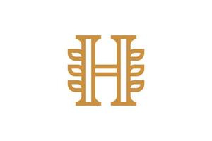 h brieven logo ontwerp vector