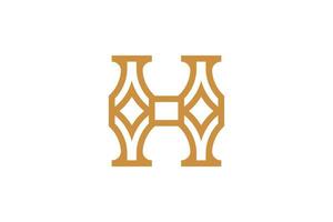 h brieven logo ontwerp vector