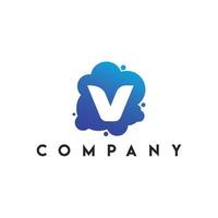 vitaliteit logo, abstract brief v logo vector