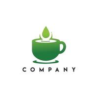 koffie laten vallen logo sjabloon vector illustratie
