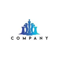 strategieën logo, schaak logo vector