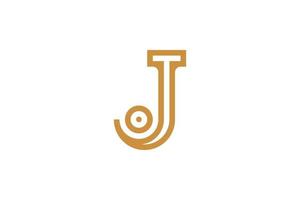 luxe brief j logo vector