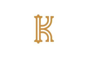 k brief kleurrijk logo vector