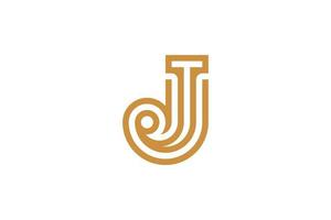 luxe brief j logo vector