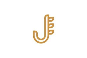 luxe brief j logo vector