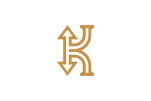 k brief kleurrijk logo vector