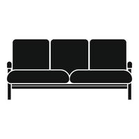 retro sofa icoon, gemakkelijk stijl vector