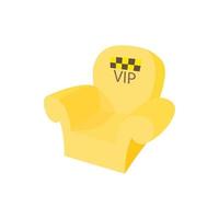 vip taxi fauteuil icoon, tekenfilm stijl vector