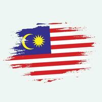 wijnoogst grunge structuur professioneel Maleisië vlag vector