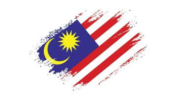 vervaagd verontrust Maleisië vlag vector