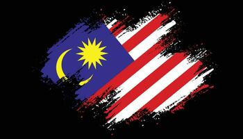 vervaagd Maleisië grunge structuur vlag vector