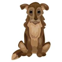 oud hond icoon, tekenfilm stijl vector