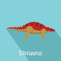 silvisaurus icoon, vlak stijl. vector