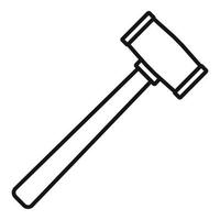 rubber hamer icoon, schets stijl vector