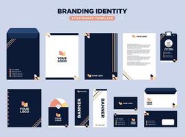 merk identiteit met verschillend types van logo mockups vector