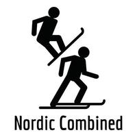 nordic gecombineerd icoon, gemakkelijk stijl. vector