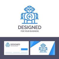 creatief bedrijf kaart en logo sjabloon cnc robotica technologie vector illustratie