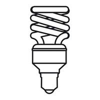 energie besparing lamp icoon, schets stijl vector