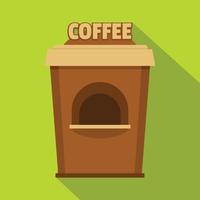 koffie verkoop icoon, vlak stijl. vector