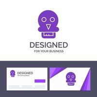 creatief bedrijf kaart en logo sjabloon schedel schedel dood medisch Mens vector illustratie