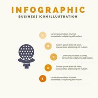 golf sport spel hotel infographics presentatie sjabloon 5 stappen presentatie vector