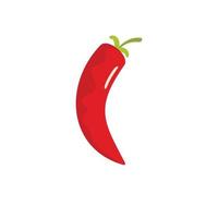 chili peper icoon, vlak stijl. vector