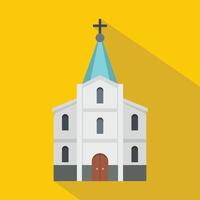 kirche icoon, vlak stijl vector