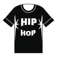 heup hop t-shirt icoon, gemakkelijk stijl vector