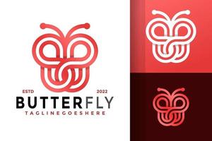 b brief vlinder logo ontwerp, merk identiteit logos vector, modern logo, logo ontwerpen vector illustratie sjabloon